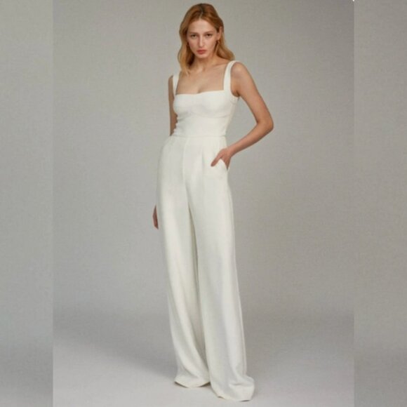 SALONI Rachel Ivory Jumpsuit - Picture 1 of 16